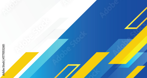 Modern blue yellow background. vector abstract background technology futuristic graphic, with text space for poster, banner, slide, cover, presentation.