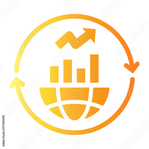 global marketing Gradient icon