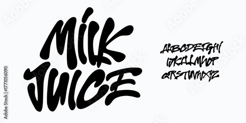 Creative Hand Drawn Uppercase and Number. Street Art Classic Lettering Fashion Designs Typography modern serif decorative vintage concept vector illustration