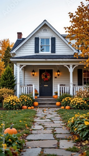 Wallpaper Mural Charming Farmhouse Thanksgiving Decor with Pumpkins and Autumnal Colors - Perfect for Festive Celebrations Torontodigital.ca