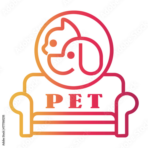 hotel service Line Gradient Icon