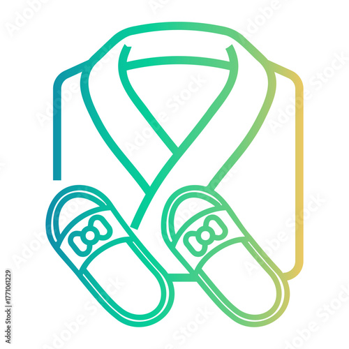 hotel service Line Gradient Icon