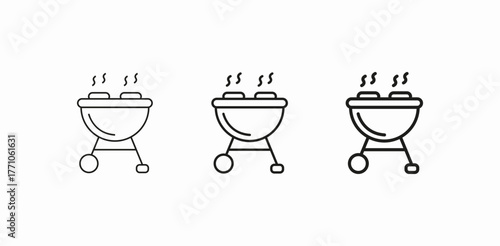 bbq grill icon sign vector