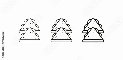 triangle sandwiches icon sign vector