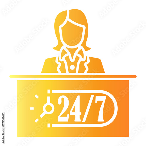 hotel service Gradient icon