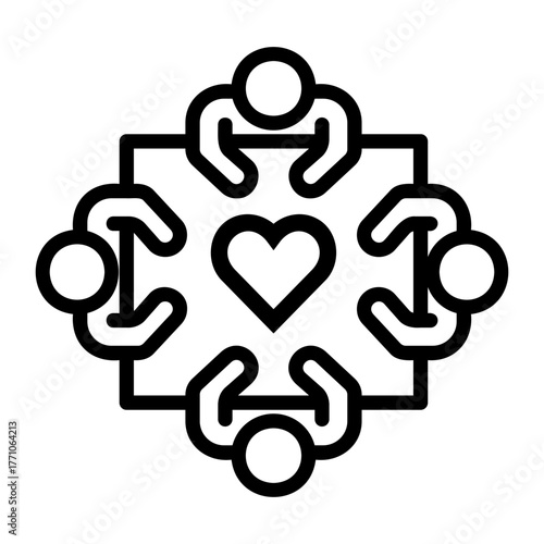 humanitarian Line Icon