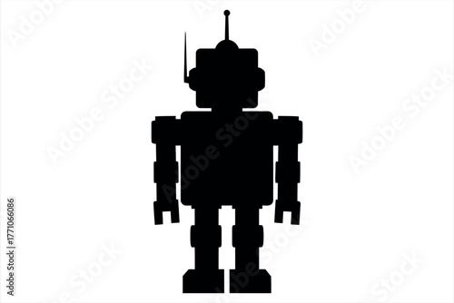 Robot Silhouette Illustration