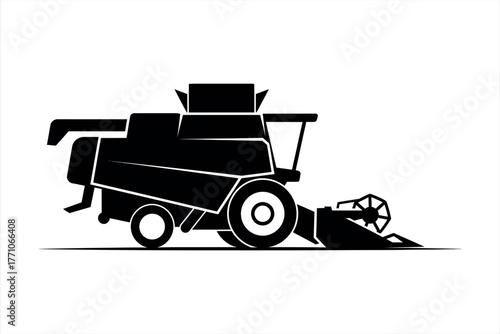 Combine Harvester Silhouette