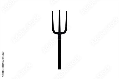 Pitchfork farm tool vector icon