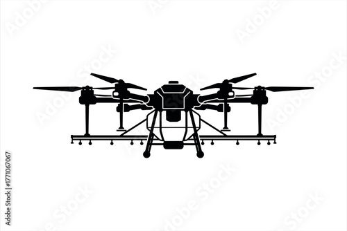 Drone spraying crops