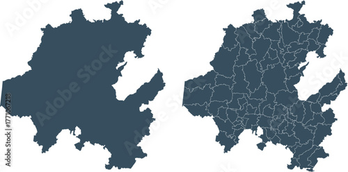Hidalgo Map Outline and Internal Divisions