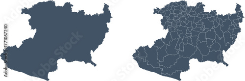 Michoacan Map Outline and Internal Divisions