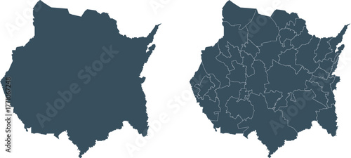 Morelos Outline Map Outline and Internal Divisions