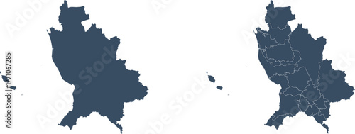 NAYARIT Map Outline and Internal Divisions