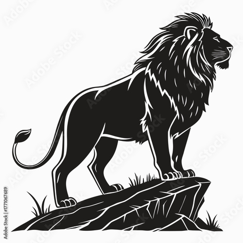 lion vinyl ready vector illustration