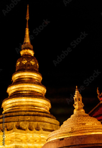 golden pagoda Thai Temple