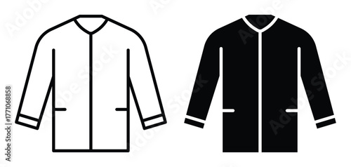 Versatile Jacket Design Illustration in Black and White Outline Style