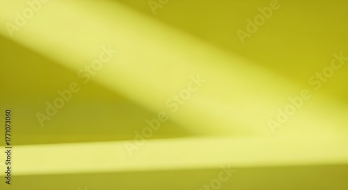 Luxury Fluorescent Yellow Studio Background with Soft Shadows, Minimal Elegant Lighting Texture for Blog and Template Design backdrop
