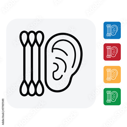 Clean ears with cotton swabs for optimal hearing health and personal hygiene, a must for daily self-care and wellness routines