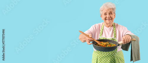 Senior woman with vegetable...