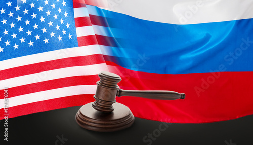 Tableau sur toile Judge's gavel on white background