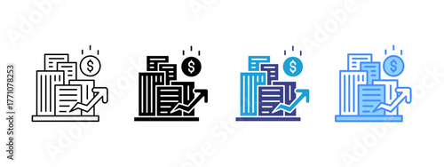 Enterprise  icon set multiple style collection