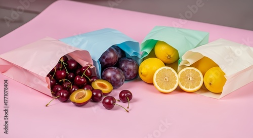 Colorful foil-wrapped chocolate Easter eggs and sweet chocolate candies in a box on a white background