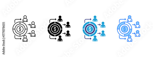 Shareholder  icon set multiple style collection