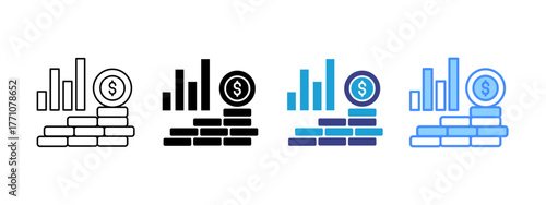 Stock  icon set multiple style collection