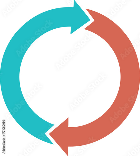  Circular Process Infographic Vector Illustration. Cycle Diagram. Flowchart Template