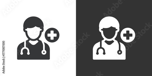 Health doctor icon. Solid glyph series icon