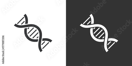 DNA strand icon. Solid glyph series icon