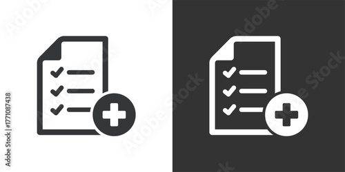 Health Check Form icon. Solid glyph series icon