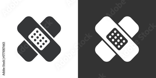 Wound bandage icon. Solid glyph series icon