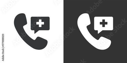 Medical call icon. Solid glyph series icon