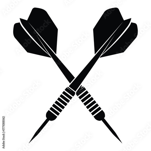 Two crossed darts