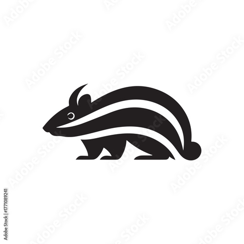 Silhouette style minimal porcupine t-shirt design featuring bold black vector art of a porcupine, perfect for wildlife lovers, forest animal fans, nature enthusiasts, minimalist fashion admirers, and 