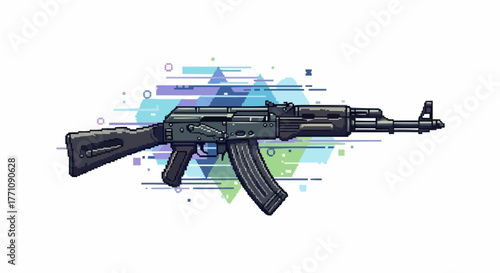 assault rifle vector illustration