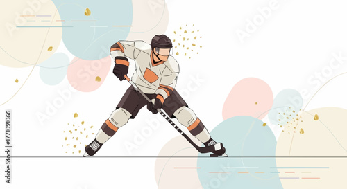 A hockey man and stick