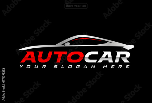 Auto detailing logo, automotive logo. Sports vehicle vector illustration Template