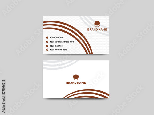 Clean and modern business card template	