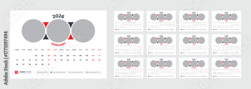 Calendar 2026, desk calendar 2026, office calendar design