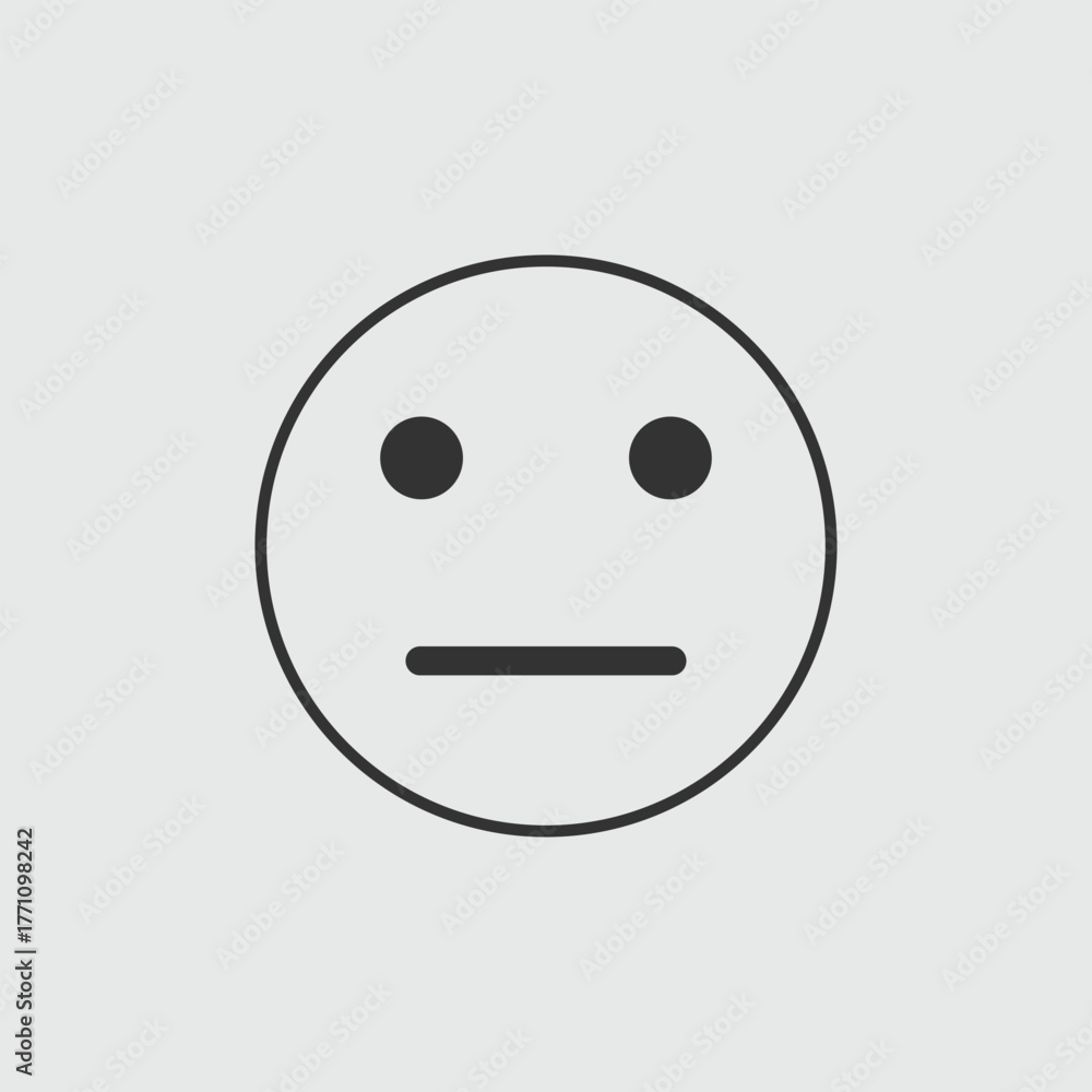 Fototapeta premium sad emoticon on white background
