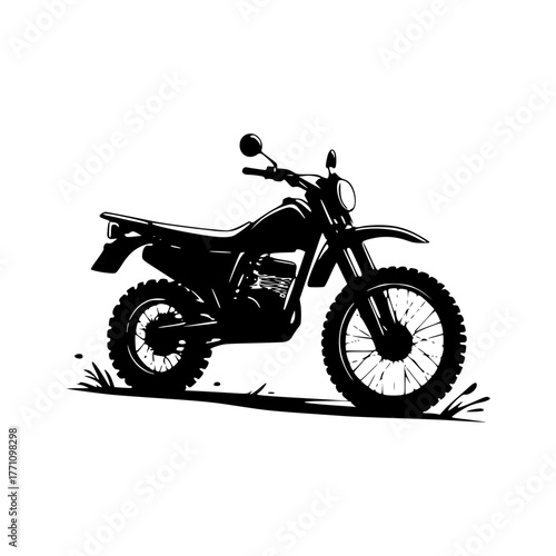 motorcycle on white background