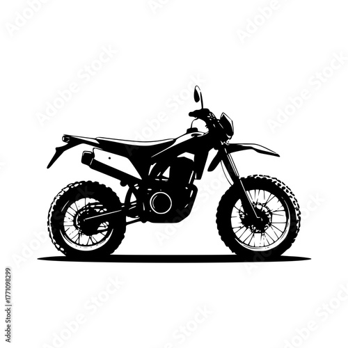 motorcycle on white background