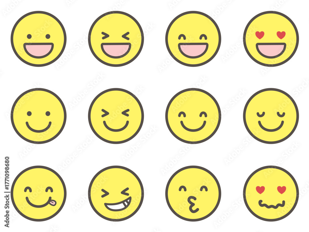 Fototapeta premium 顔 表情セット
