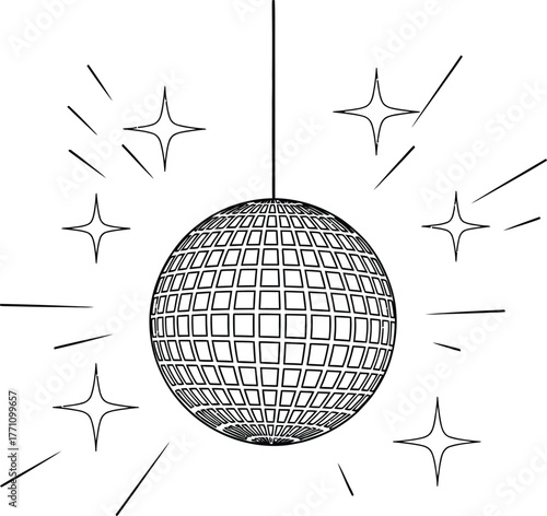 disco ball isolated on white