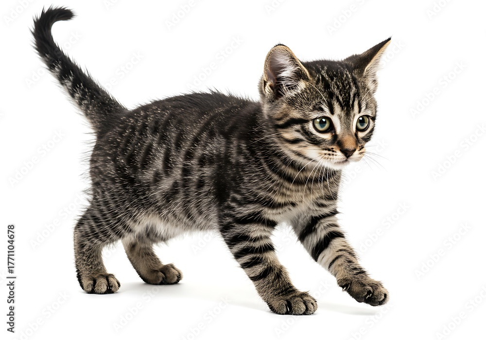 Fototapeta premium Bengal kitten in studio, Bengal cat