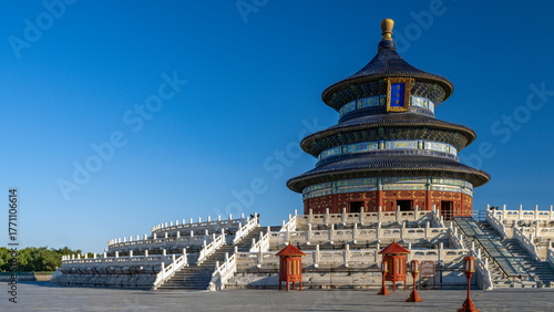 The Temple of Heaven in Beijing with its unique architectural style