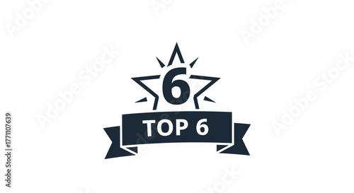 A graphic emblem displaying \.